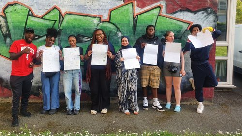 Change makers at The Crib, wall image